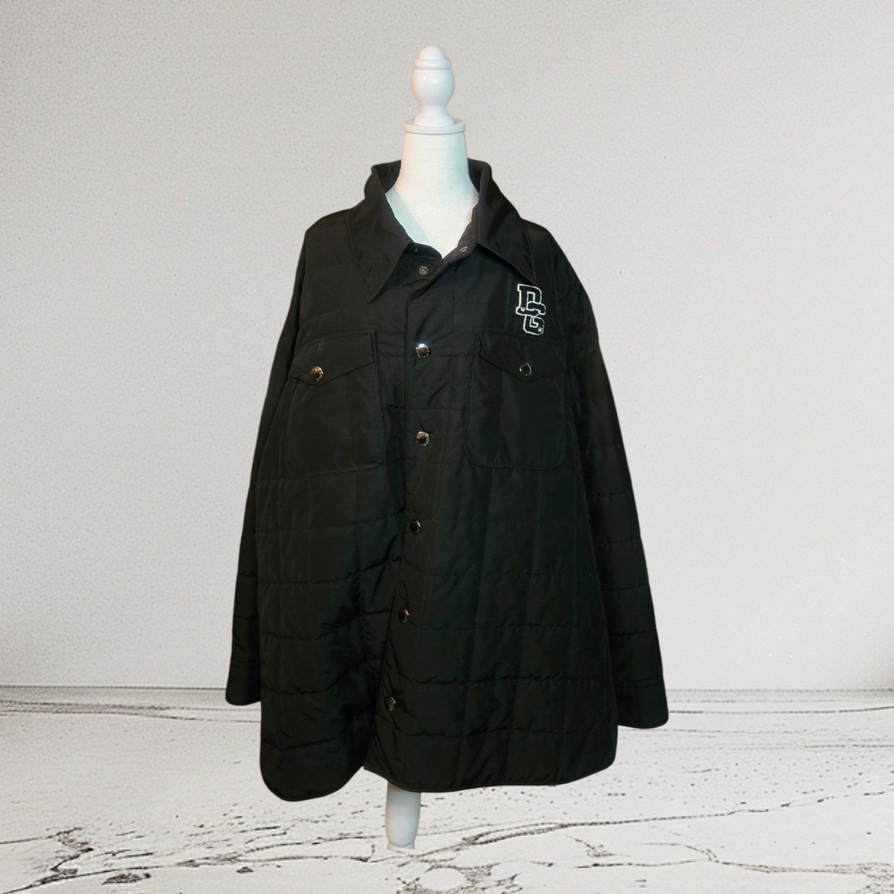 Dolce & Gabbana Black Quilted Button-Up Jacket